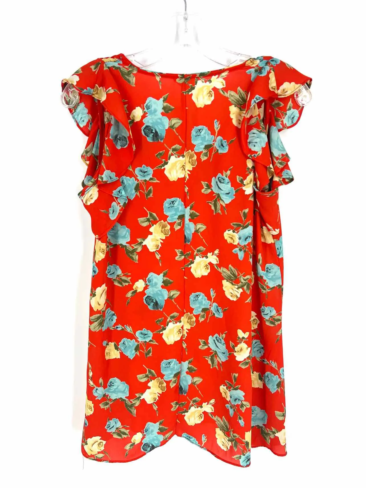143 Story Size S Rd/Bl/Yw Floral Ruffle Tops Top-Sleeveless