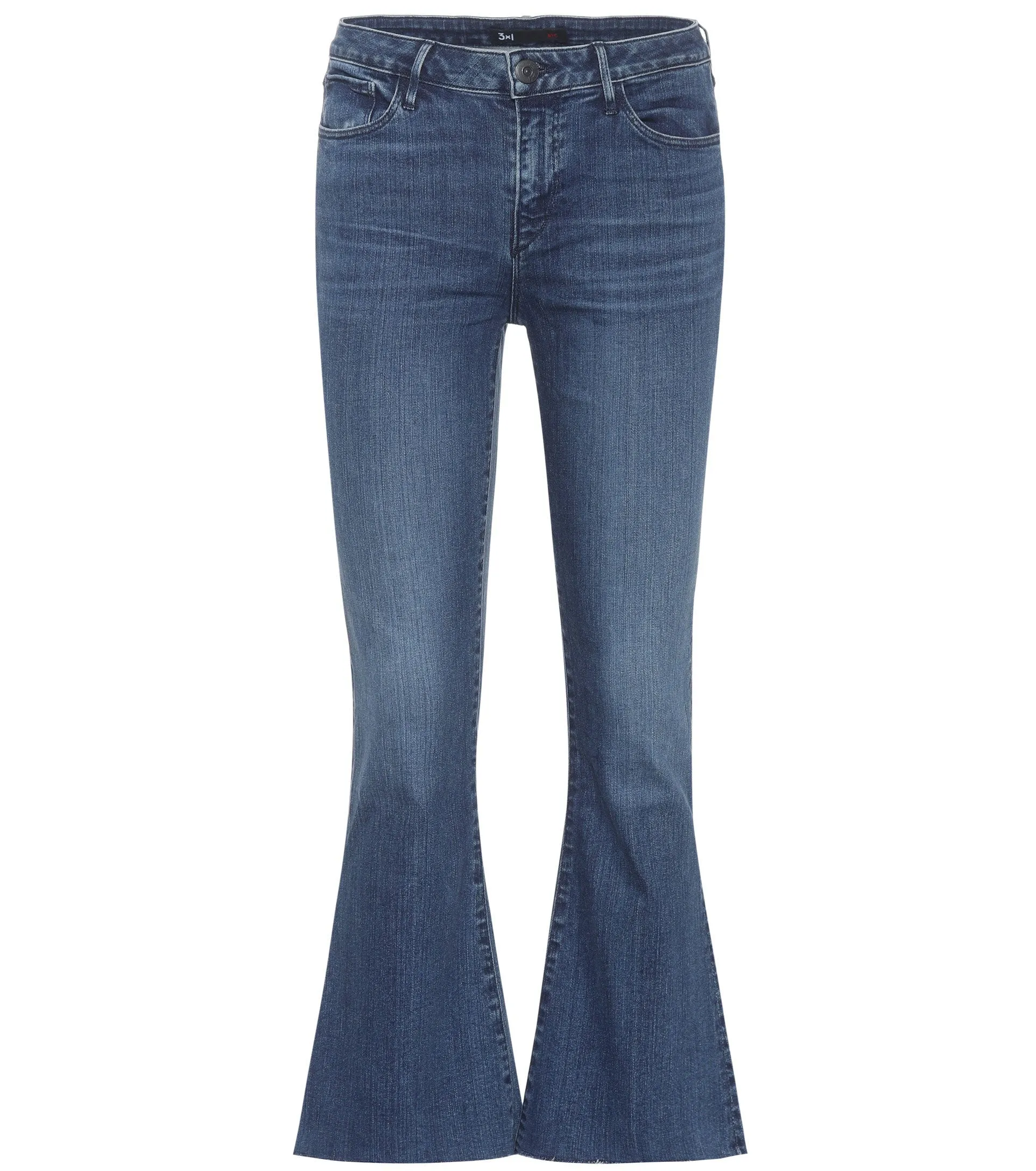 3 X 1 Women's W25 Midway Extreme Cropped Jeans Fringed Edges