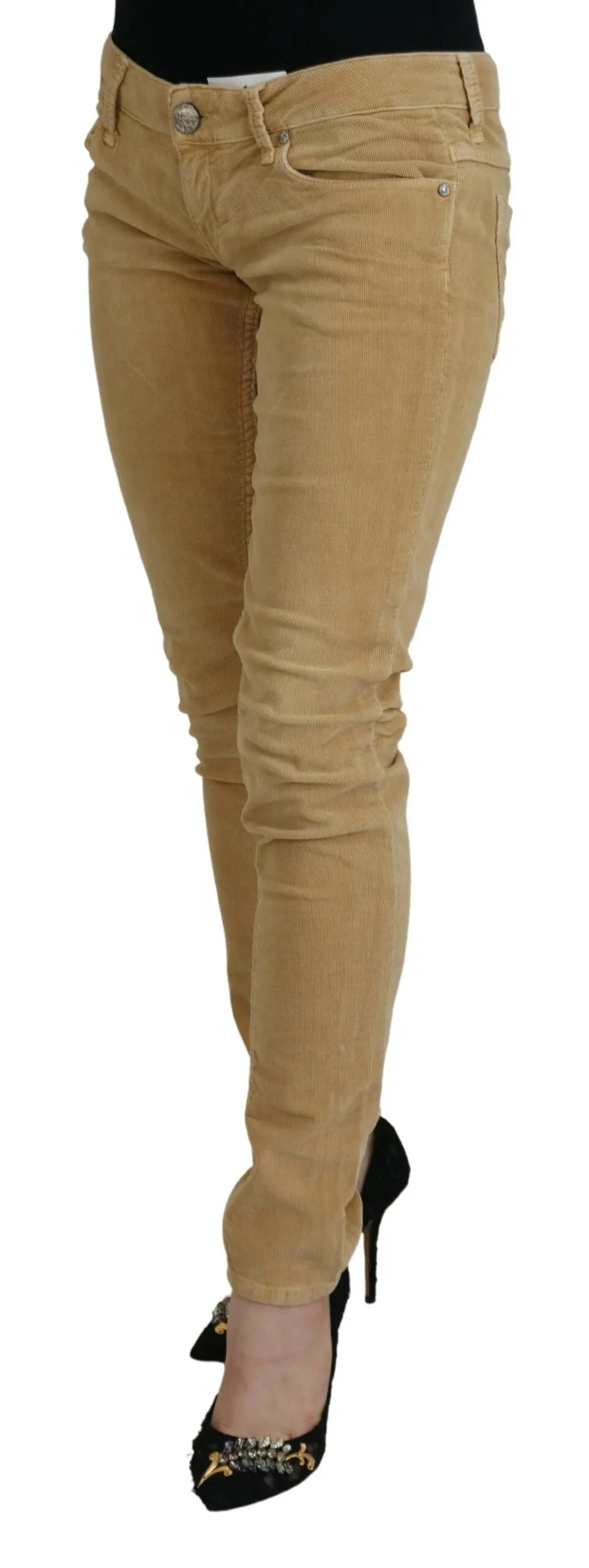 Acht  Cotton Corduroy Low Waist Women Casual Women's Jeans