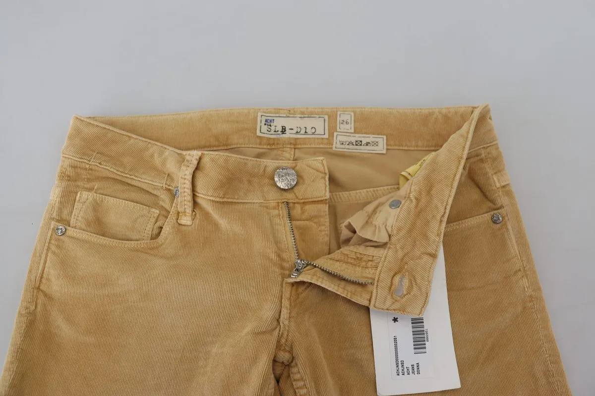 Acht  Cotton Corduroy Low Waist Women Casual Women's Jeans