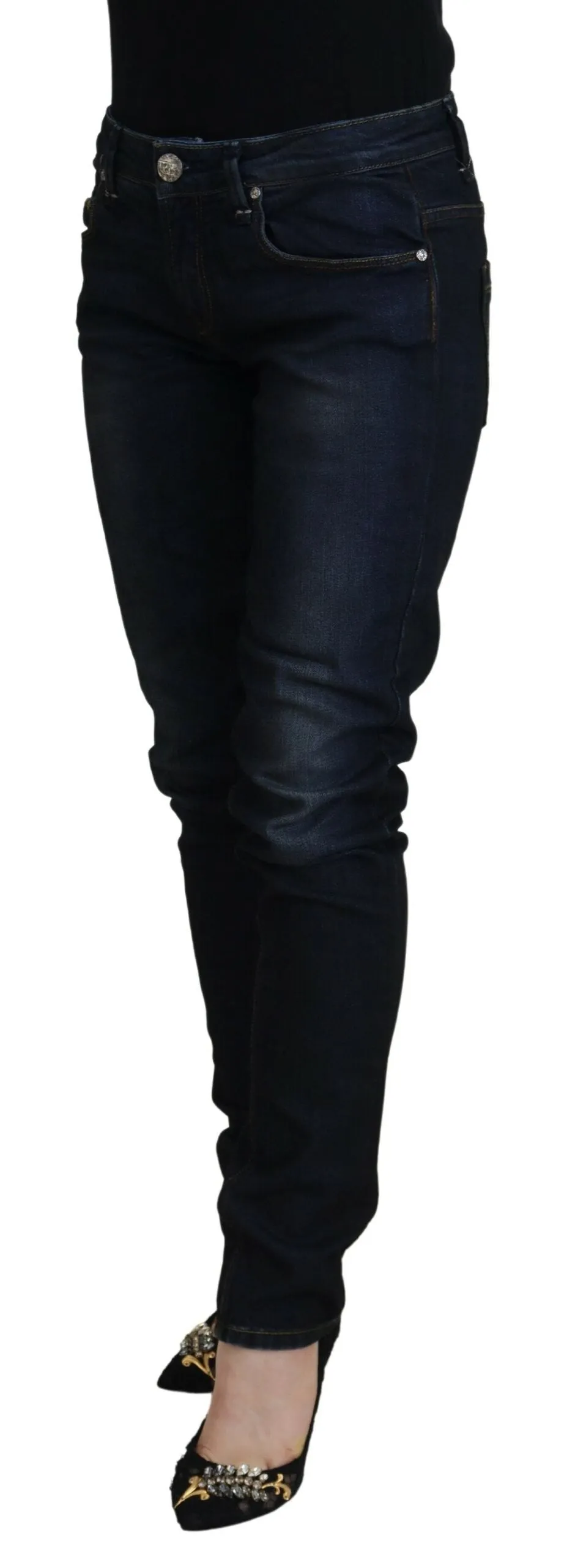 Acht  Cotton Skinny Low Waist Women Casual  Women's Jeans