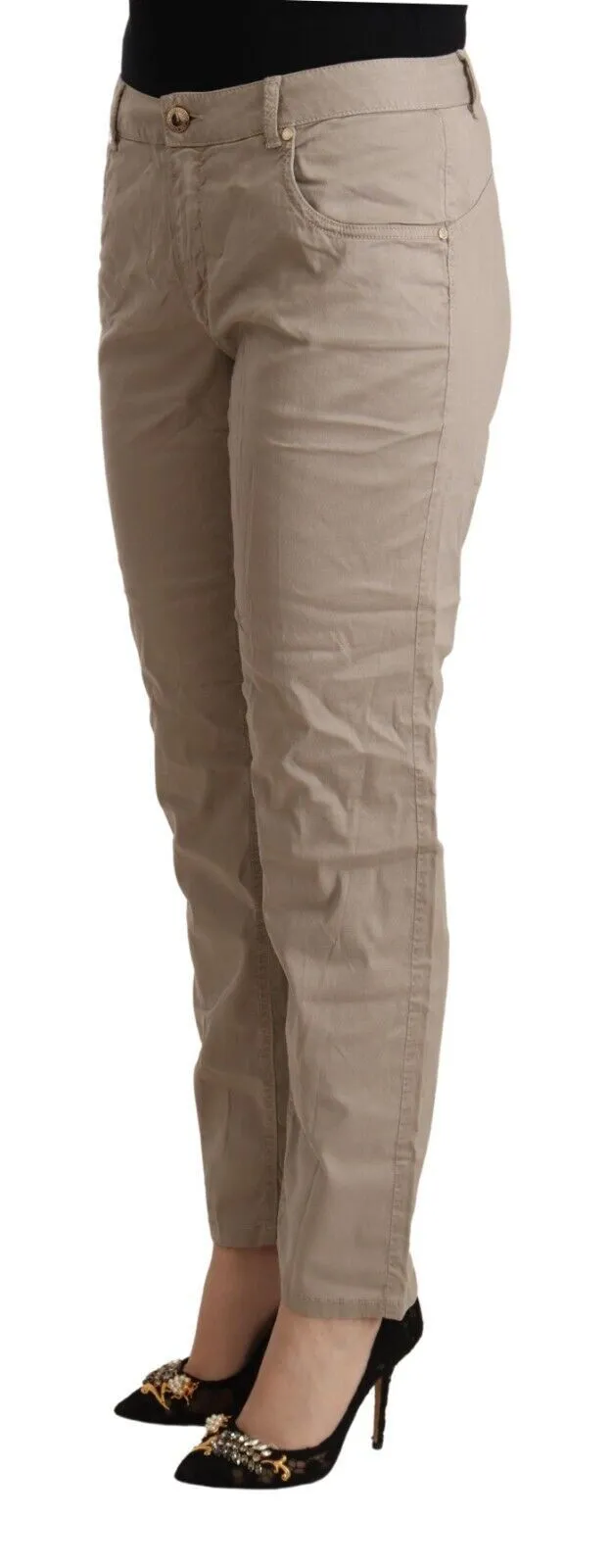 Acht  Tencel Mid Waist Tape Casual Women's Pants