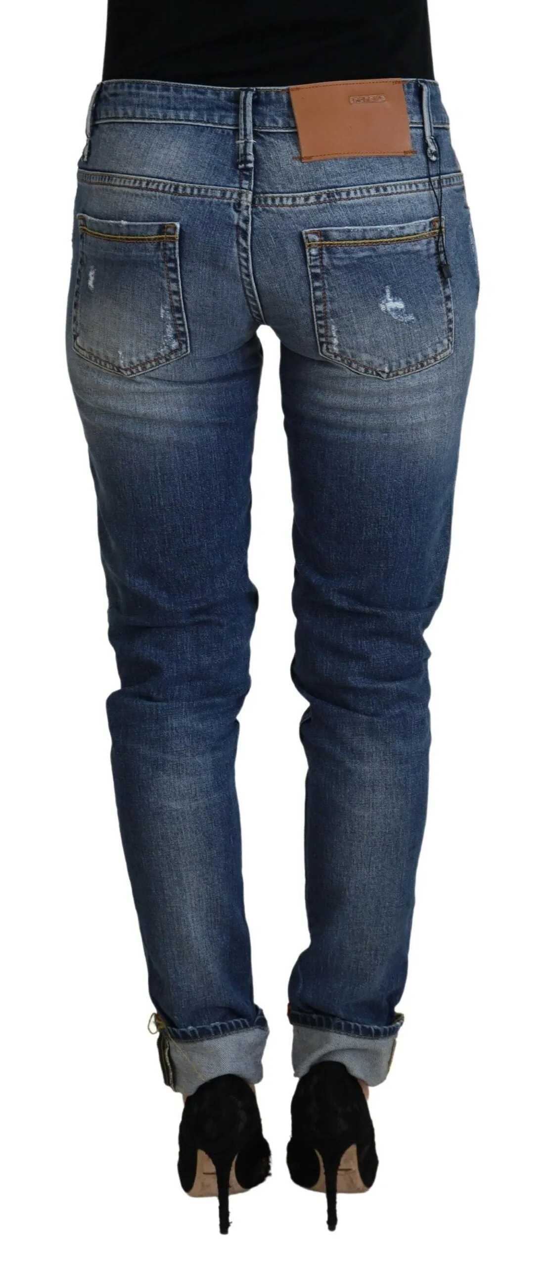 Acht  Washed Cotton Low Waist Women Casual Women's Jeans