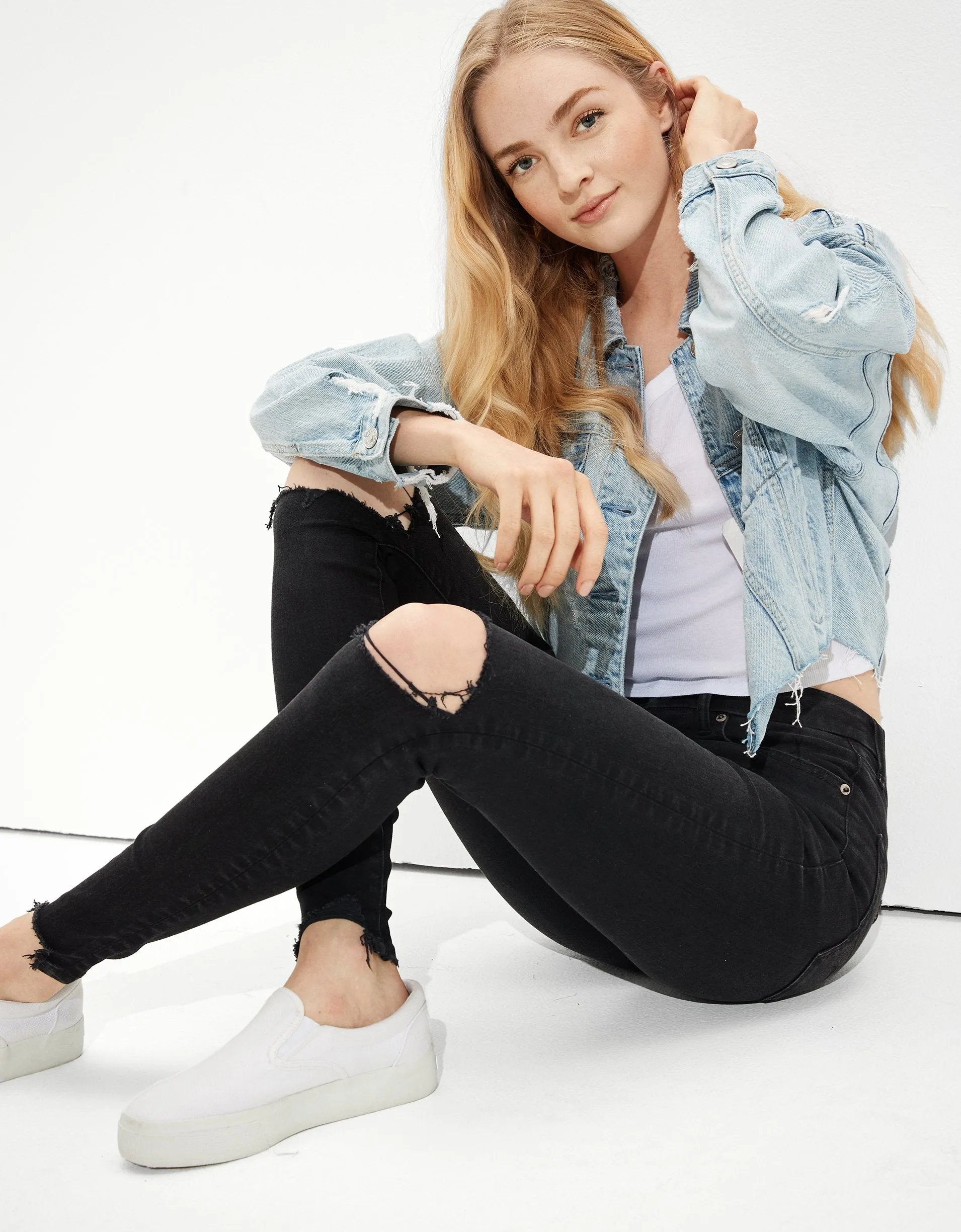 AE Lu(x)e Ripped Super High-Waisted Jegging