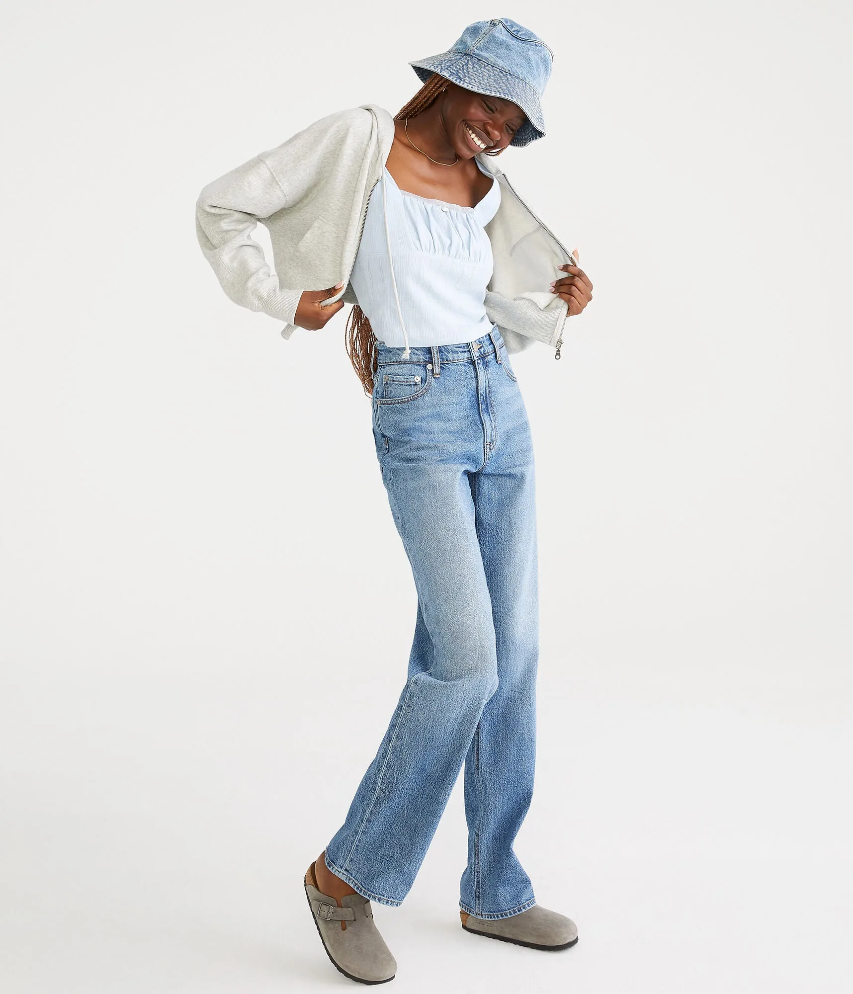 Aeropostale Curvy High-Rise Baggy Jean