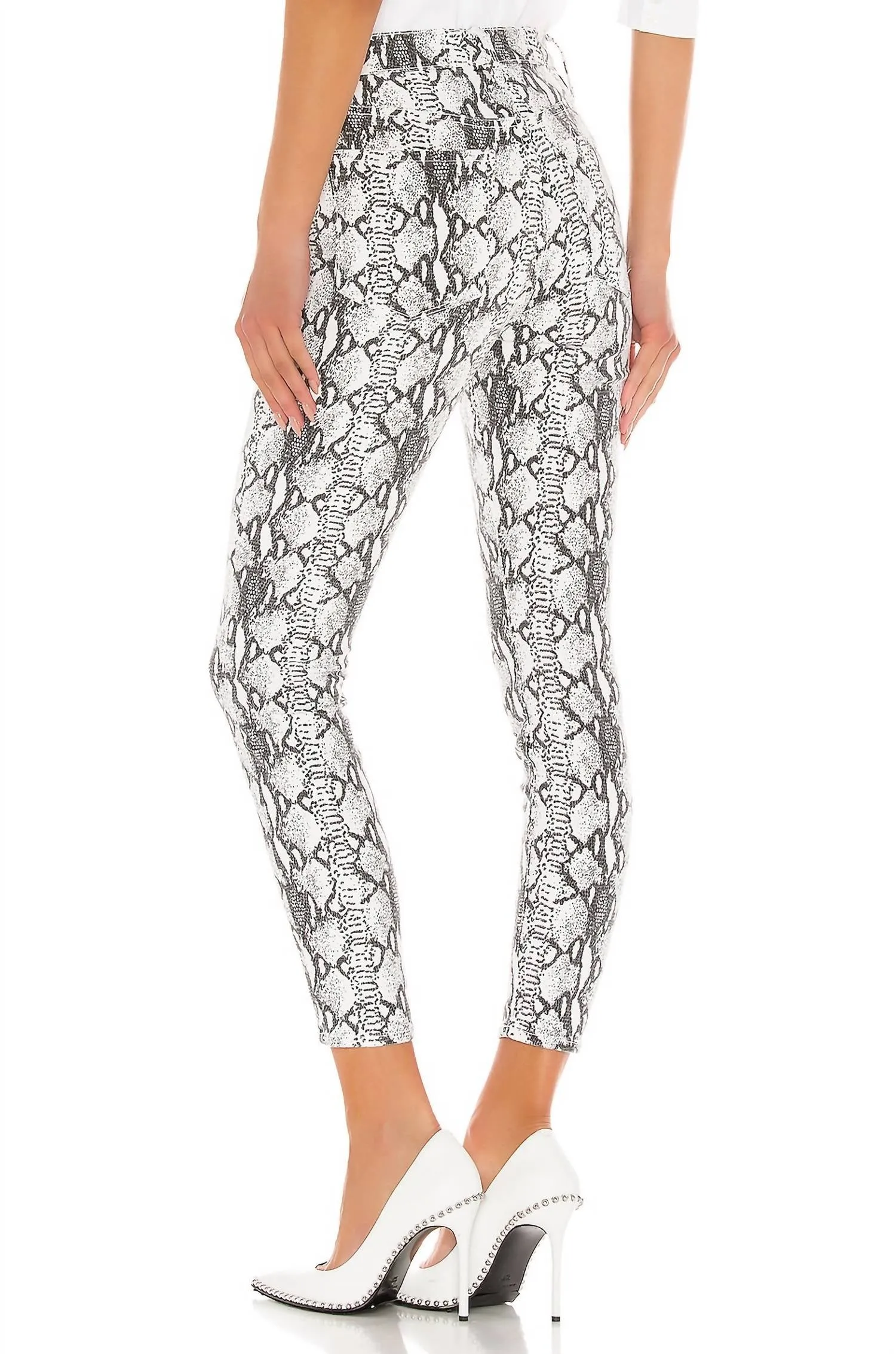 Ali High Rise Cigarette Pant In Gris Multi