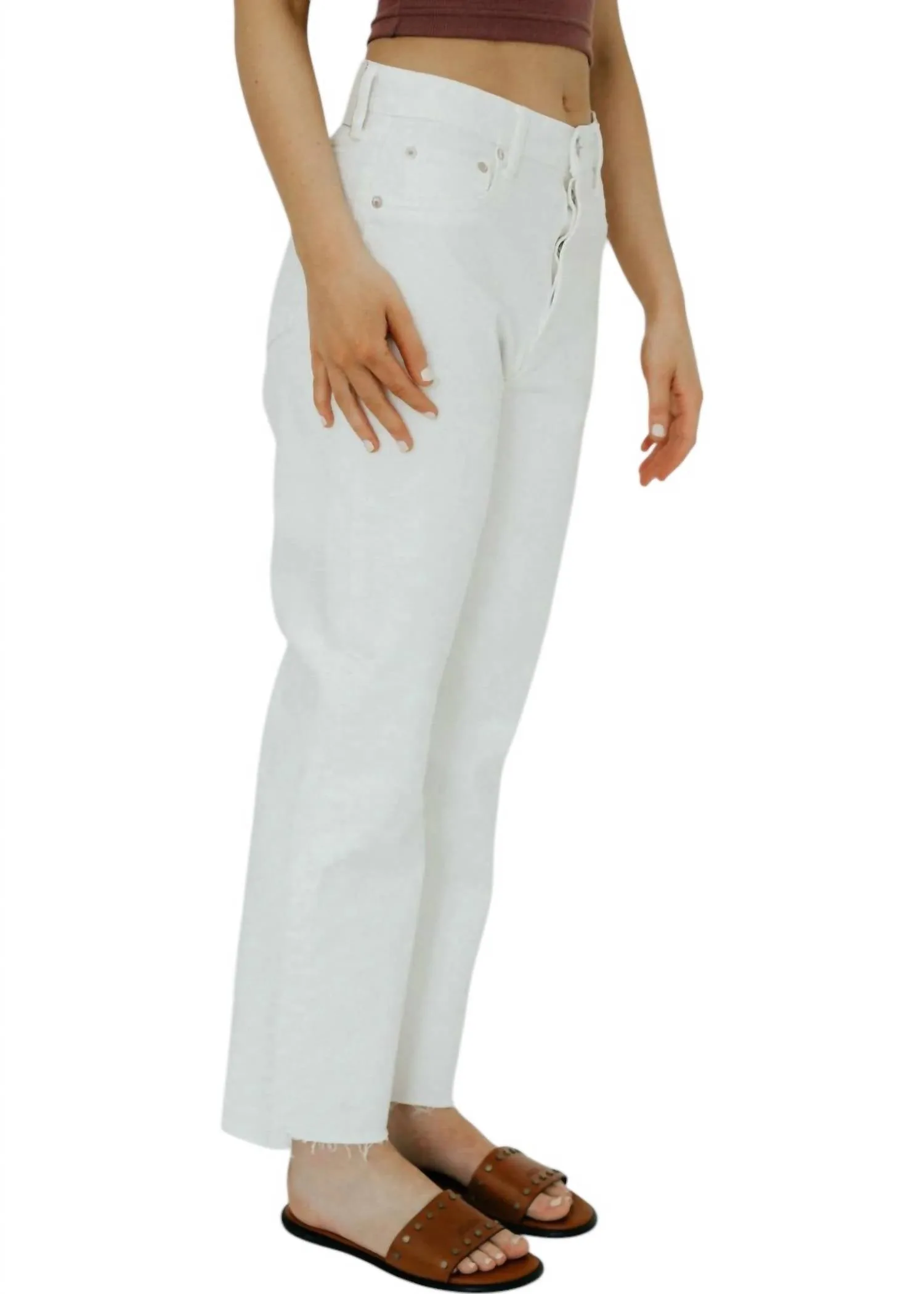Amherst Wide Straight Jeans In White