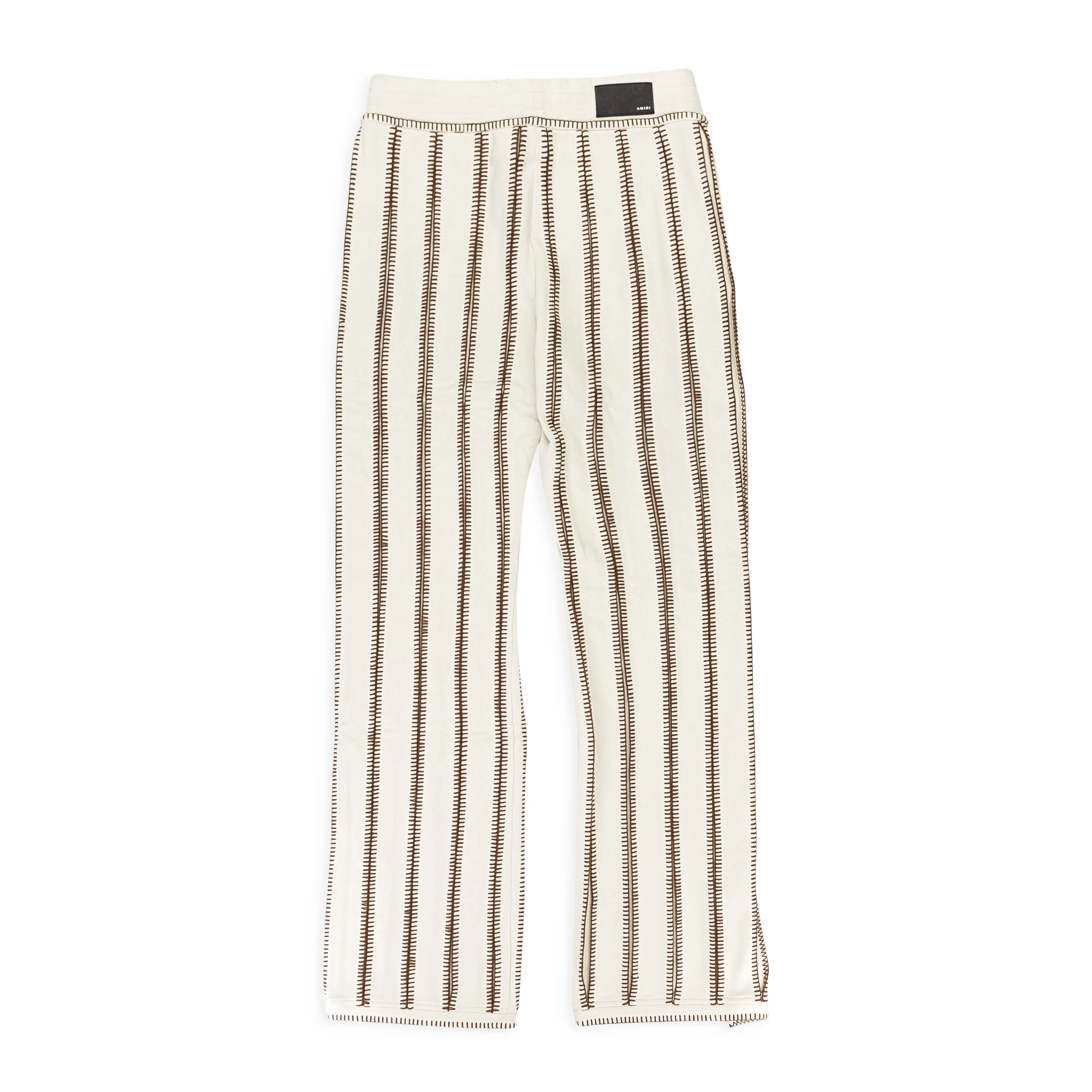 AMIRI STITCH FLARE COTTON ALABASTER TRACK PANTS
