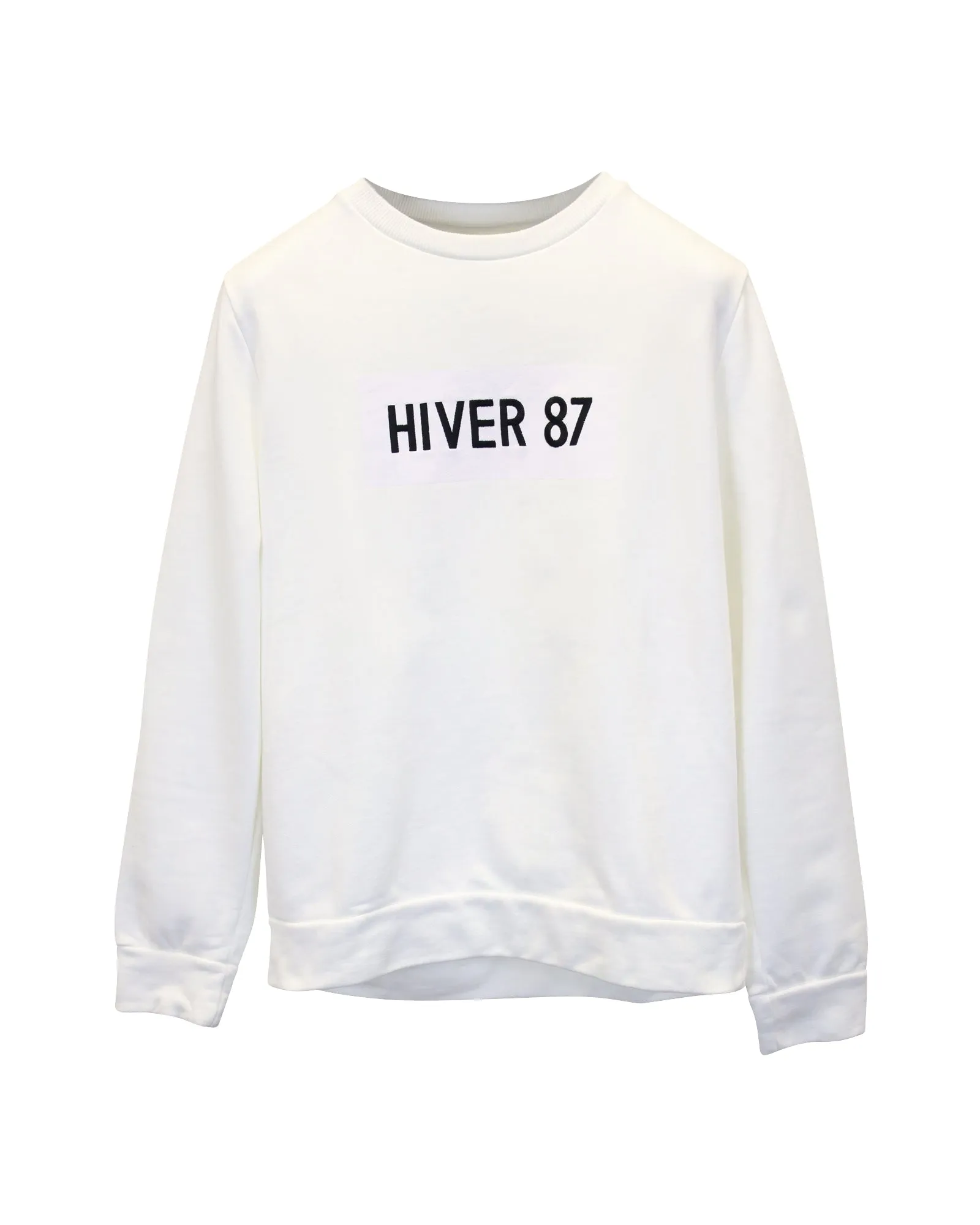 A.P.C "Hiver 87" Collection Logo Sweater in White Cotton