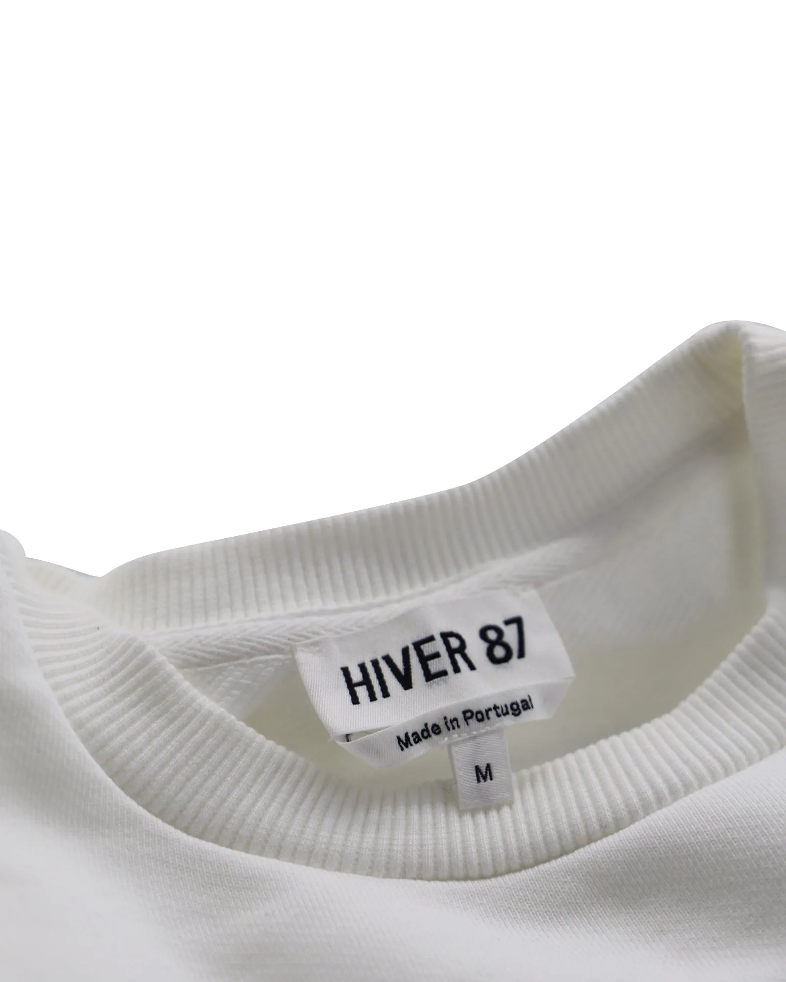 A.P.C "Hiver 87" Collection Logo Sweater in White Cotton