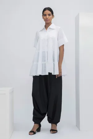 Black Zouave Drape Pant