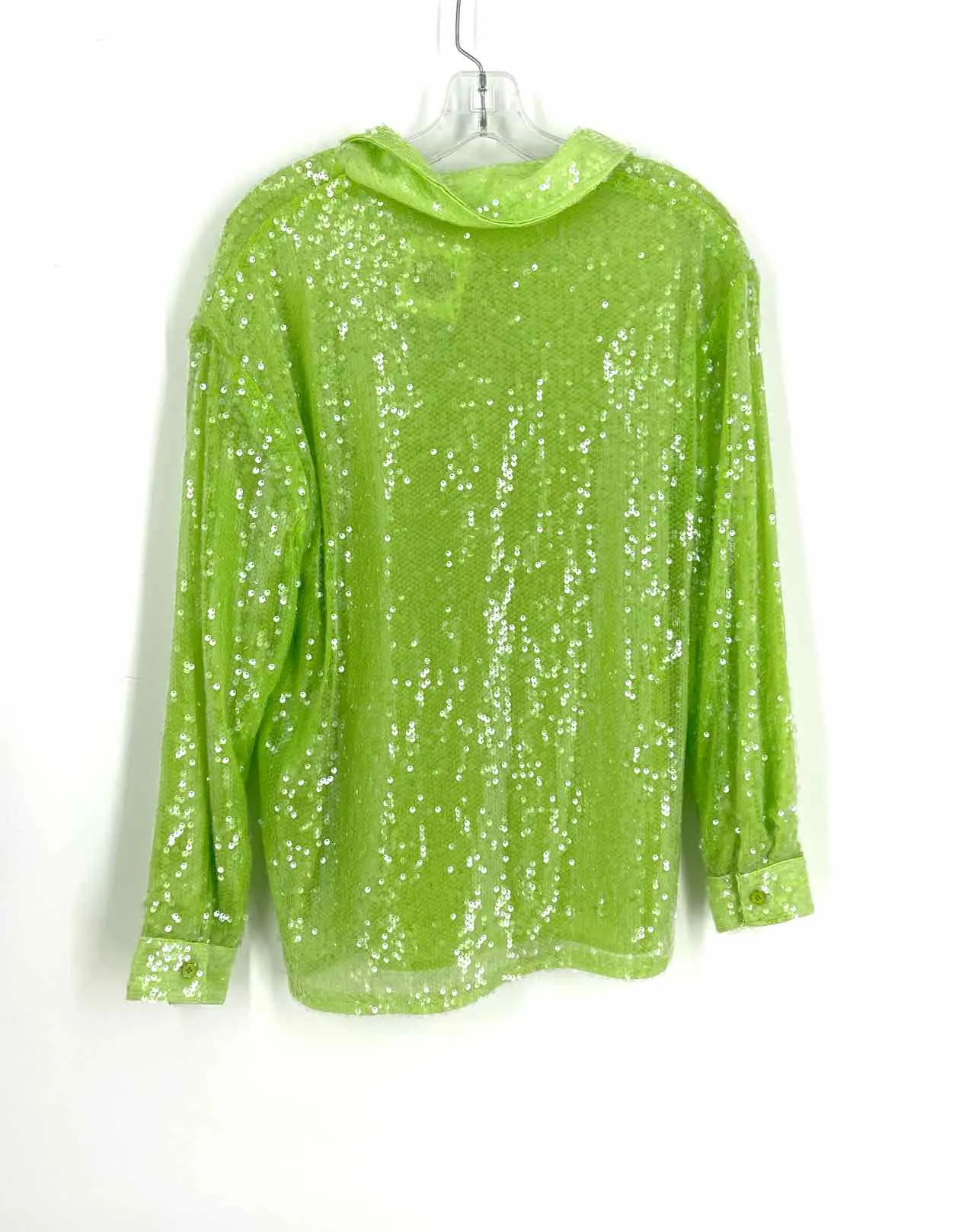 Blue Buttercup Size S Lime Green Sequined NEW Tops Blouse