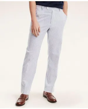Brooks Brothers Men's Big & Tall Cotton Seersucker Pants Blue Brooks Brothers