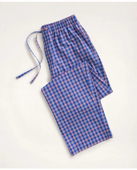 Brooks Brothers Men's Check Lounge Pants Blue Brooks Brothers