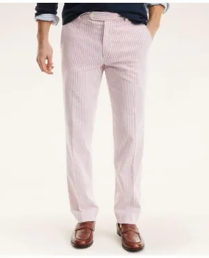 Brooks Brothers Men's Clark Straight-Fit Cotton Seersucker Pants Red Brooks Brothers