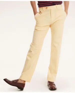 Brooks Brothers Men's Clark Straight-Fit Stretch Supima Cotton Poplin Chino Pants Yellow Brooks Brothers