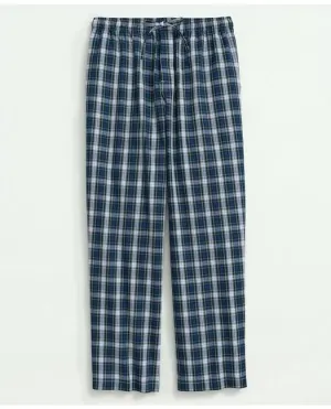 Brooks Brothers Men's Cotton Broadcloth Tartan Lounge Pants White Brooks Brothers