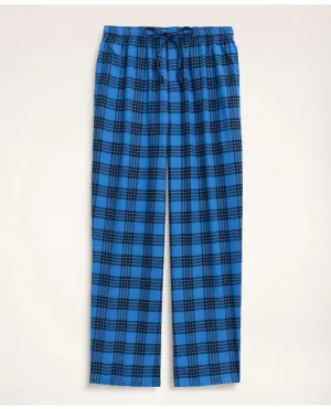 Brooks Brothers Men's Cotton Flannel Tartan Lounge Pants Blue Brooks Brothers