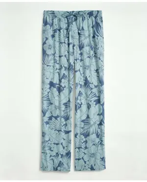Brooks Brothers Men's Cotton Poplin Floral Lounge Pants Turquoise Brooks Brothers