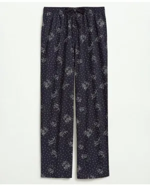 Brooks Brothers Men's Cotton Poplin Henry Print Lounge Pants Navy Brooks Brothers