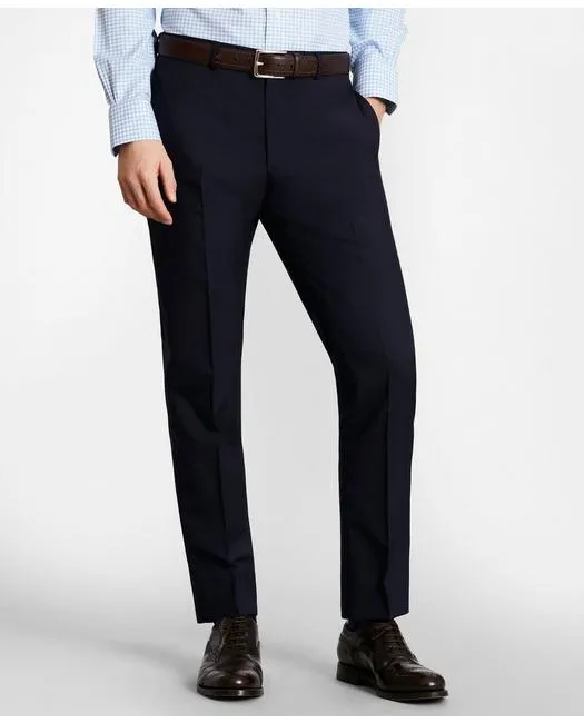 Brooks Brothers Men's Milano-Fit Wool Suit Pants Navy Brooks Brothers