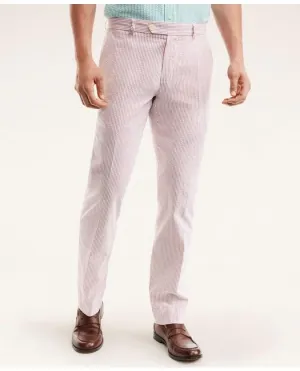 Brooks Brothers Men's Milano Slim-Fit Cotton Seersucker Stripe Pants Red Brooks Brothers