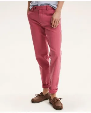 Brooks Brothers Men's Milano Slim-Fit Washed Canvas Chino Pants Light Red Brooks Brothers