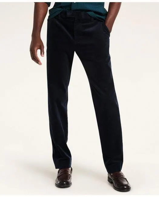 Brooks Brothers Men's Milano Slim-Fit Wide-Wale Corduroy Pants Dark Navy Brooks Brothers