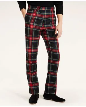 Brooks Brothers Men's Regent Fit Tartan Tuxedo Pants Red Brooks Brothers