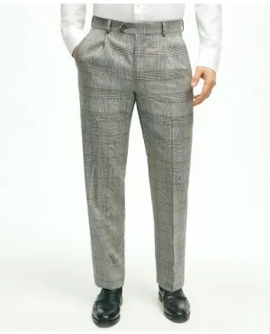 Brooks Brothers Men's Regent Fit Wool Check Suit Pants Blue Brooks Brothers