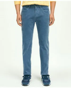 Brooks Brothers Men's Slim Fit Five-Pocket Stretch Corduroy Pants Blue Brooks Brothers