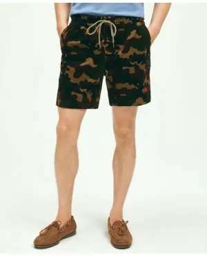 Brooks Brothers Men's Stretch Cotton Camouflage Drawstring Friday 8-Wale Corduroy Shorts Pants Multicolor Brooks Brothers