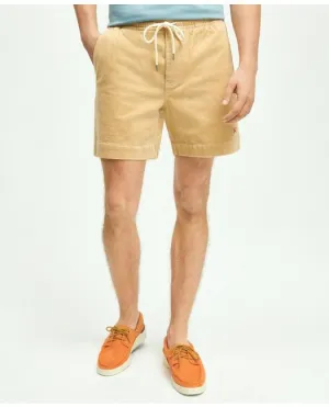 Brooks Brothers Men's Stretch Cotton Drawstring Friday Corduroy Shorts Pants Beige Brooks Brothers