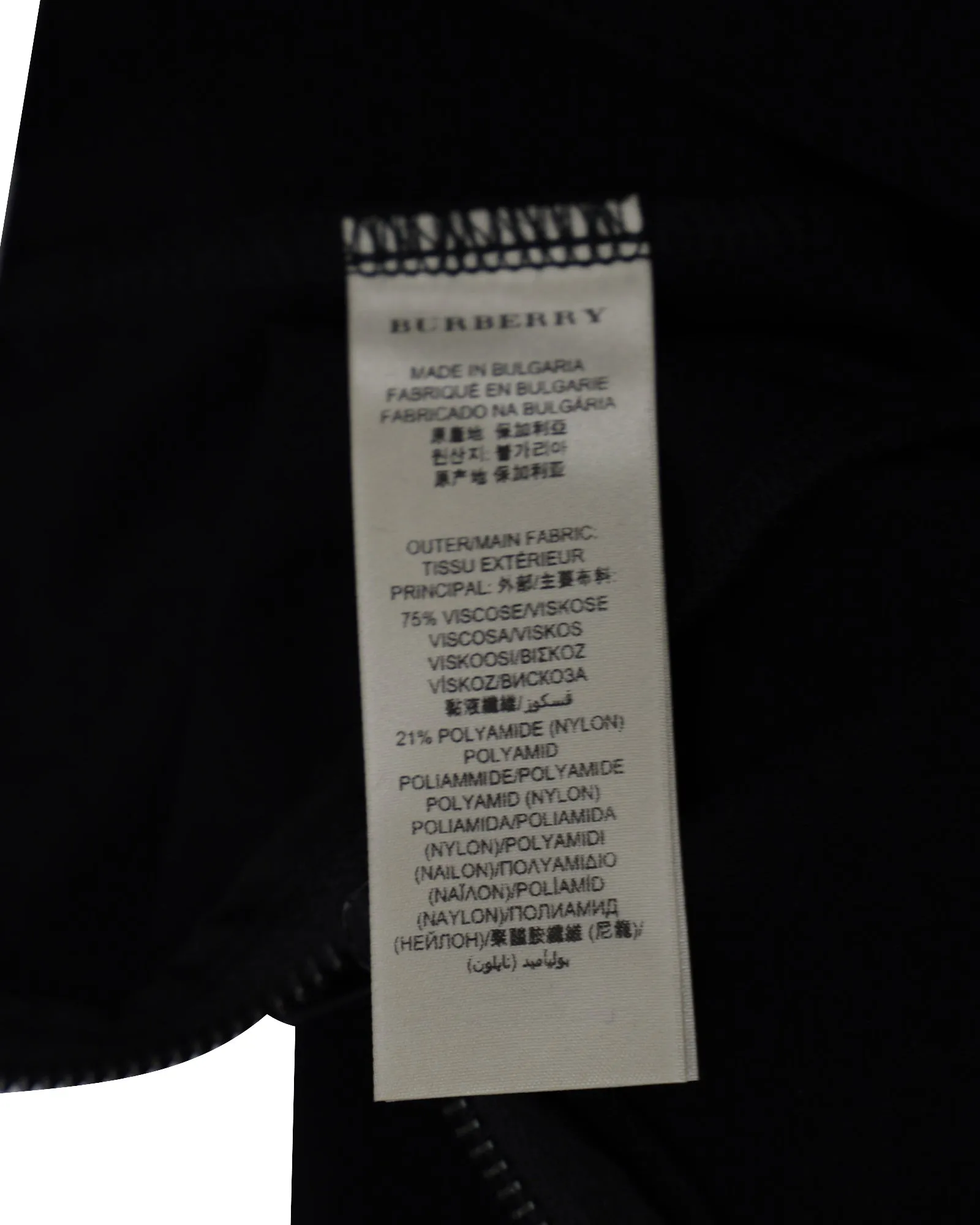 Burberry Contour Back Zip Pants in Viscose