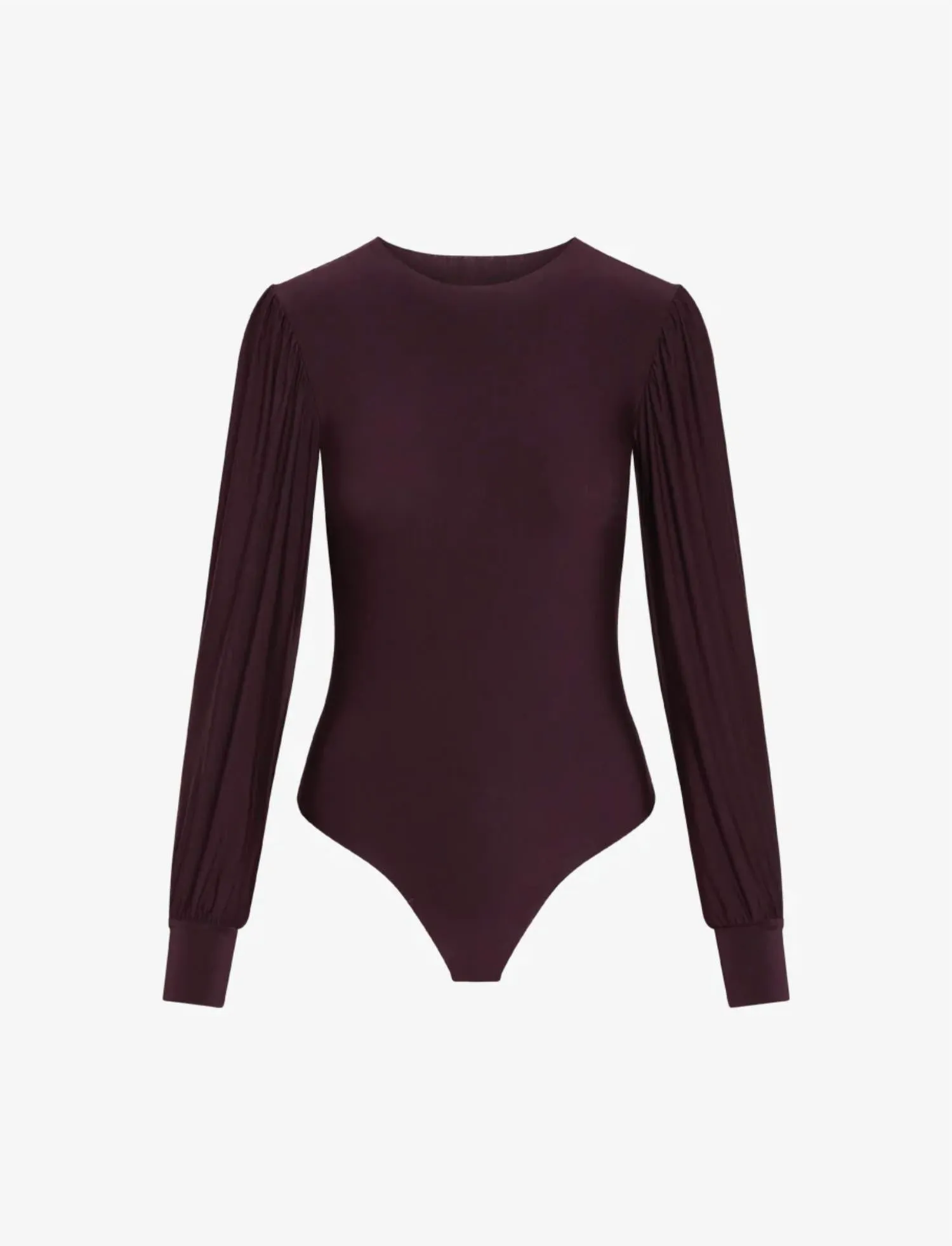 Butter Balloon Sleeve Bodysuit In Eggplant