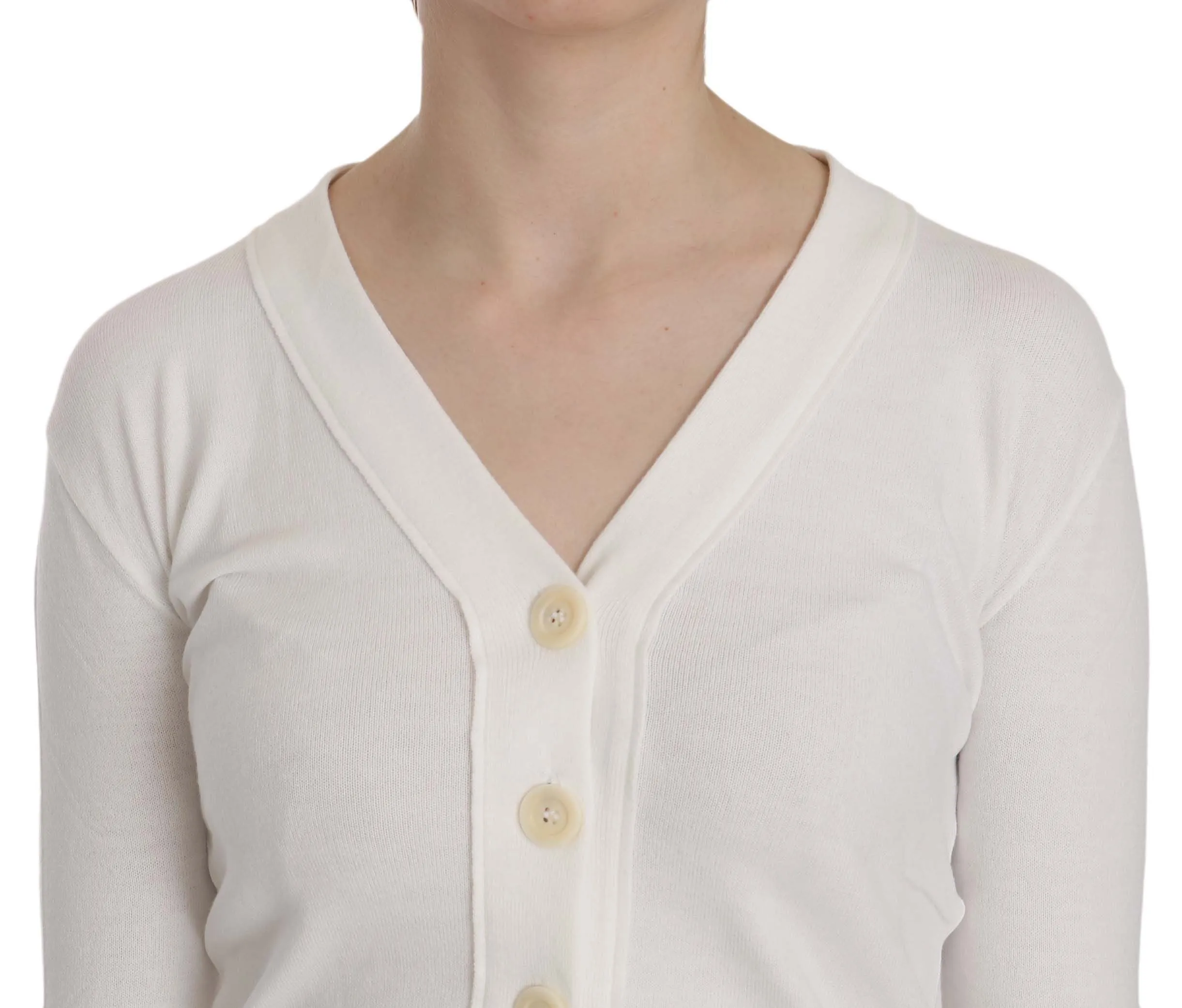 BYBLOS  V-neck Long Sleeve Cropped Cardigan Tops Women's Sweater