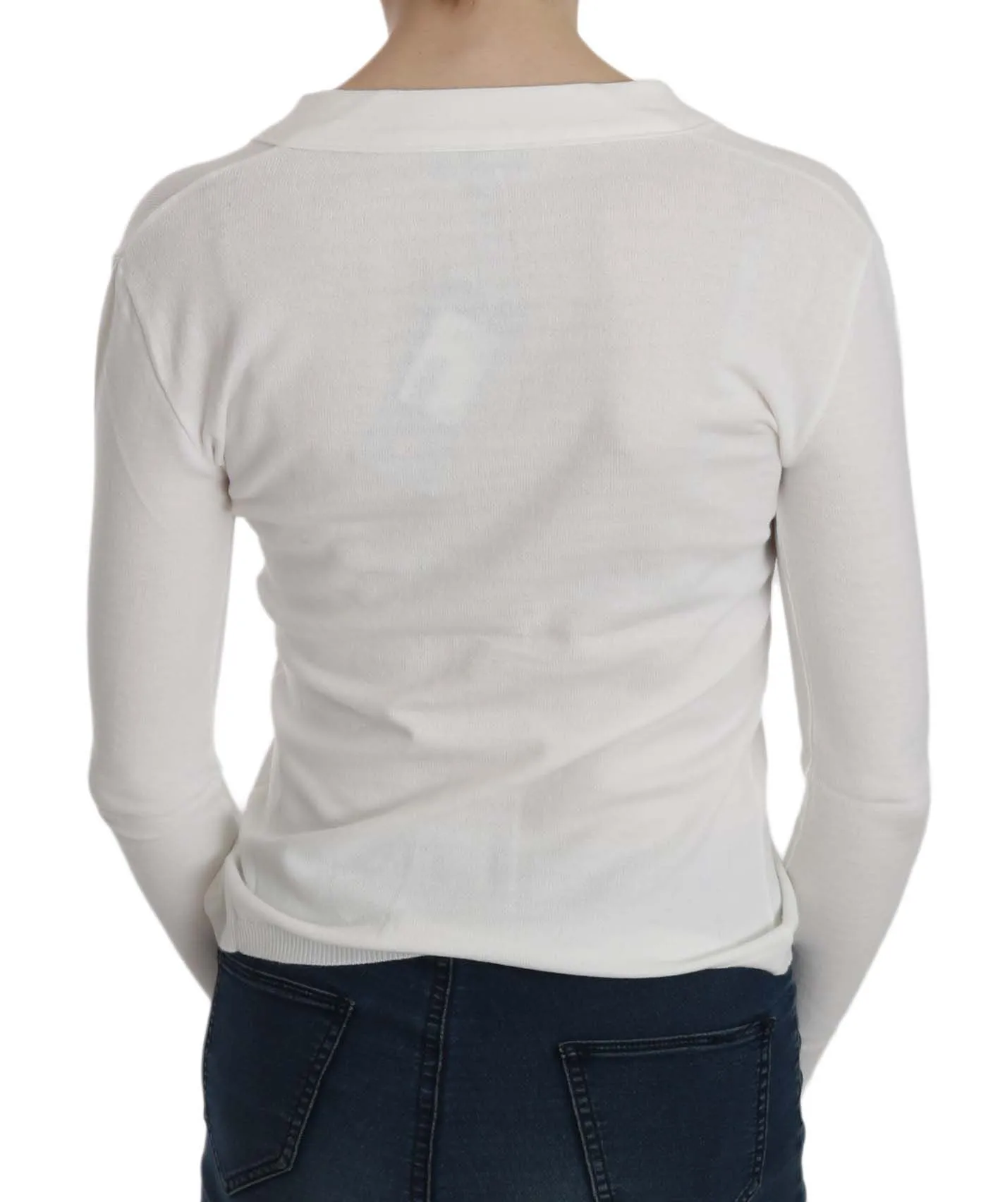 BYBLOS  V-neck Long Sleeve Cropped Cardigan Tops Women's Sweater