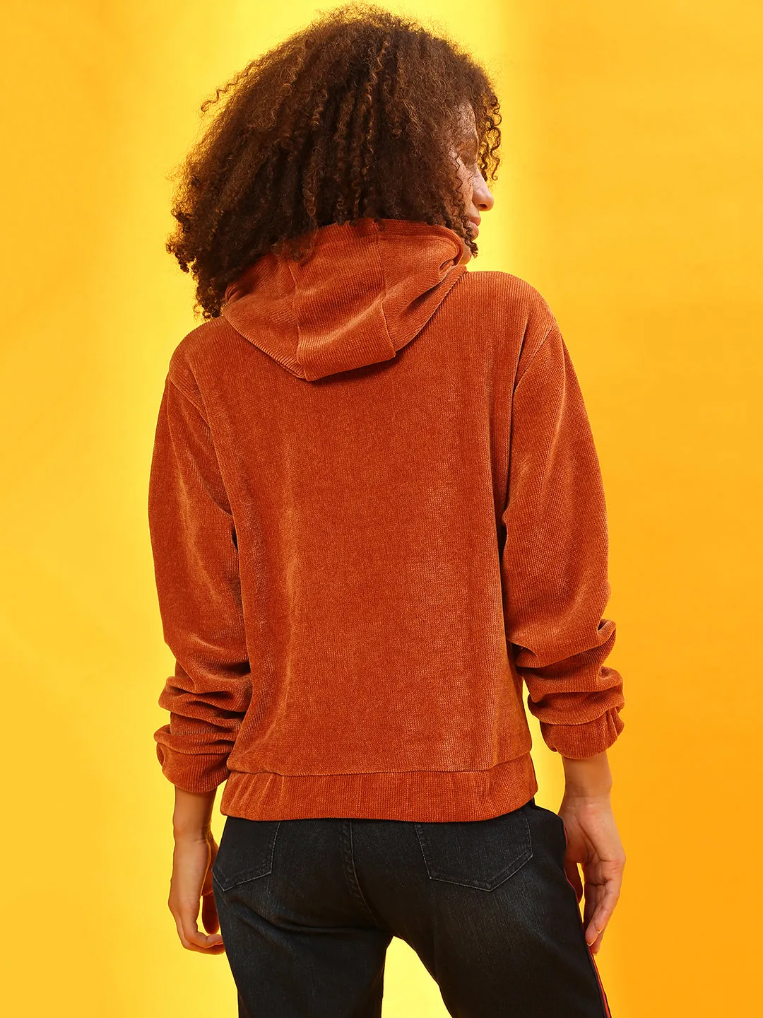 Campus Sutra Women Stylish Hooded Casual Sweatshirt