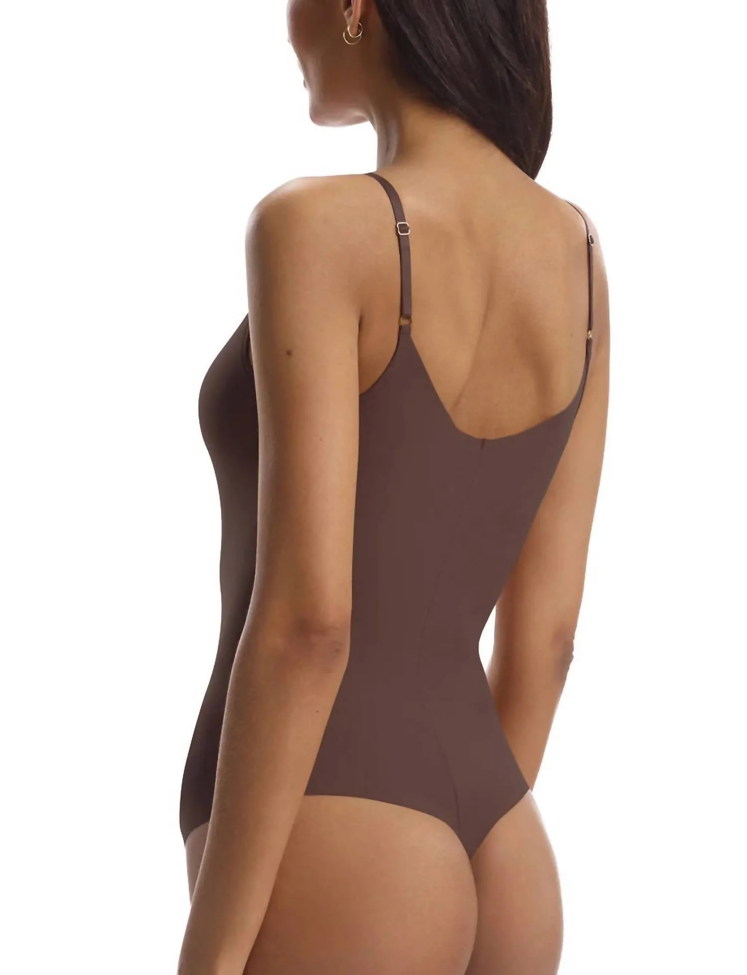 Classic Cami Bodysuit In Mocha