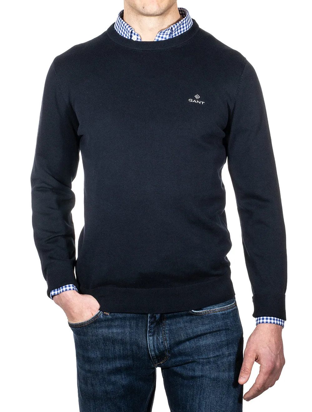 Classic Cotton C-neck Evening Blue