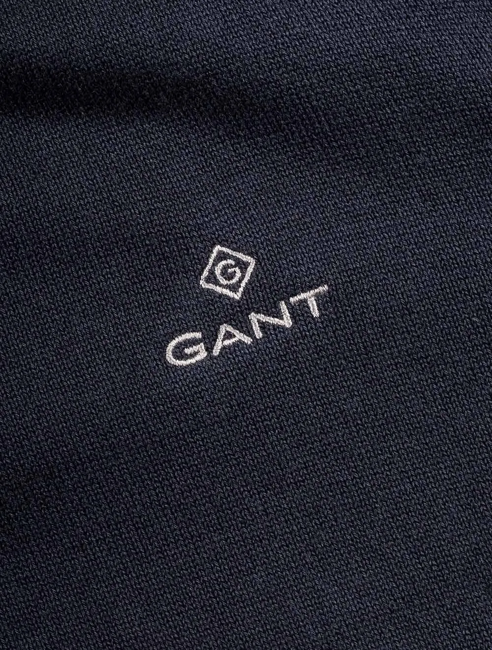 Classic Cotton Half-Zip Sweater Evening Blue