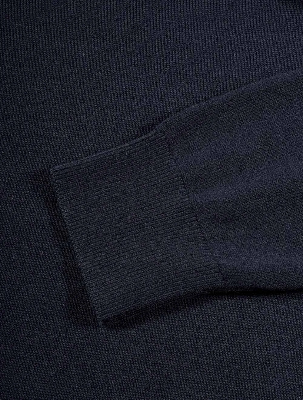 Classic Cotton Half-Zip Sweater Evening Blue