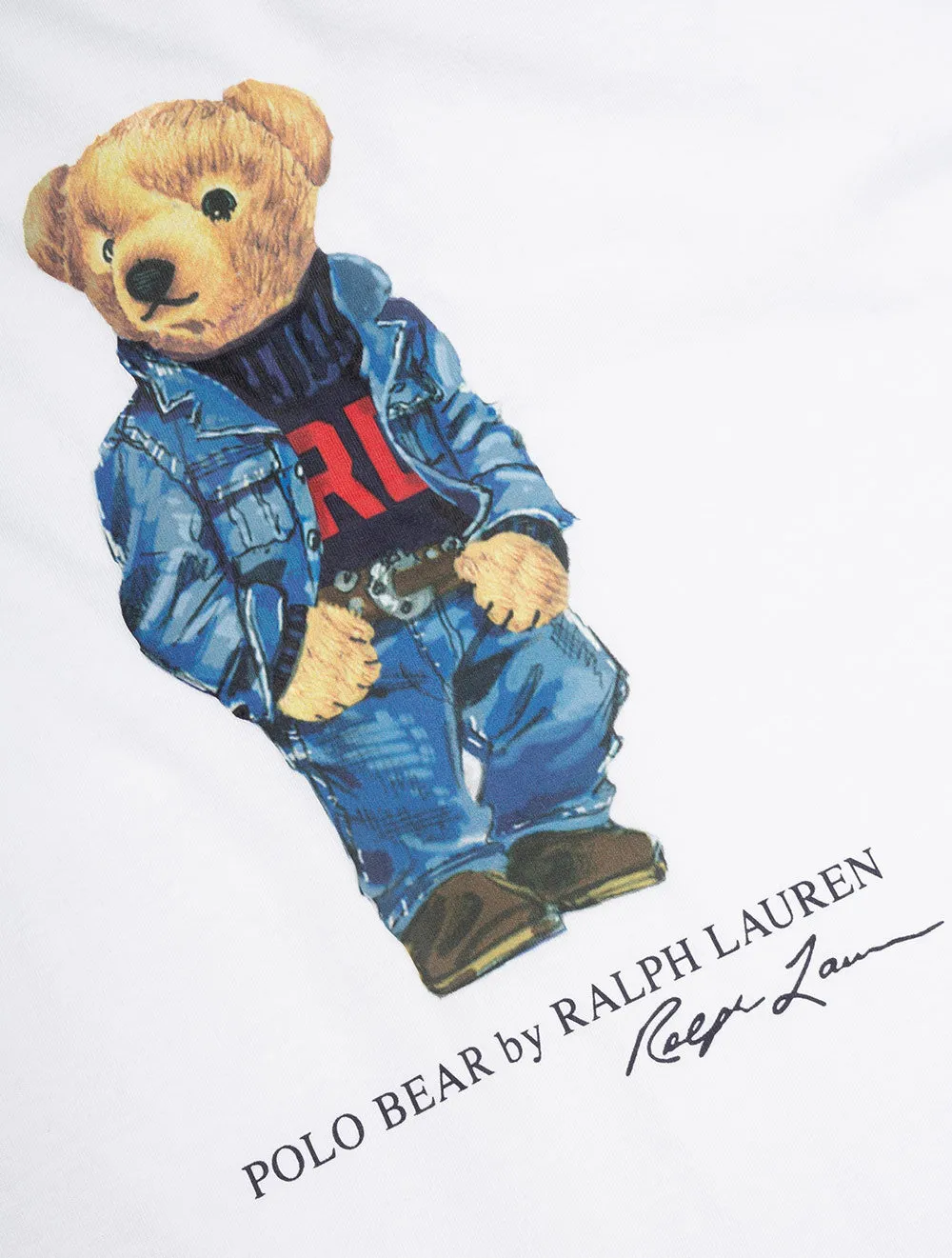 Classic Fit Polo Bear Jersey T-Shirt White