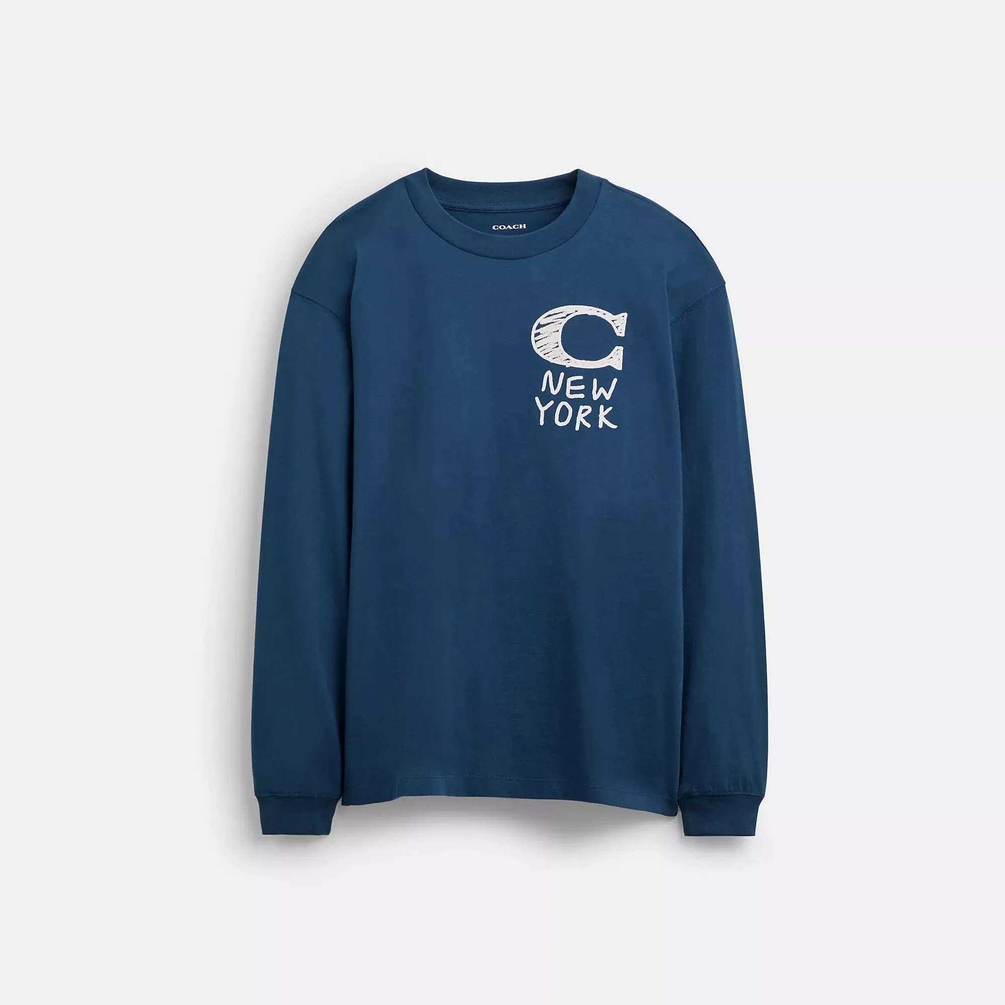 Coach Outlet New York Long Sleeve T Shirt In Organic Cotton