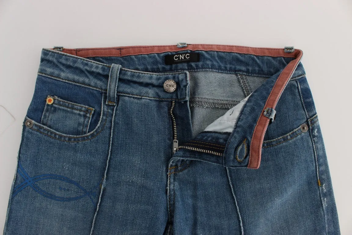 Costume National  Cotton Slim Fit Cropped Women's Jeans