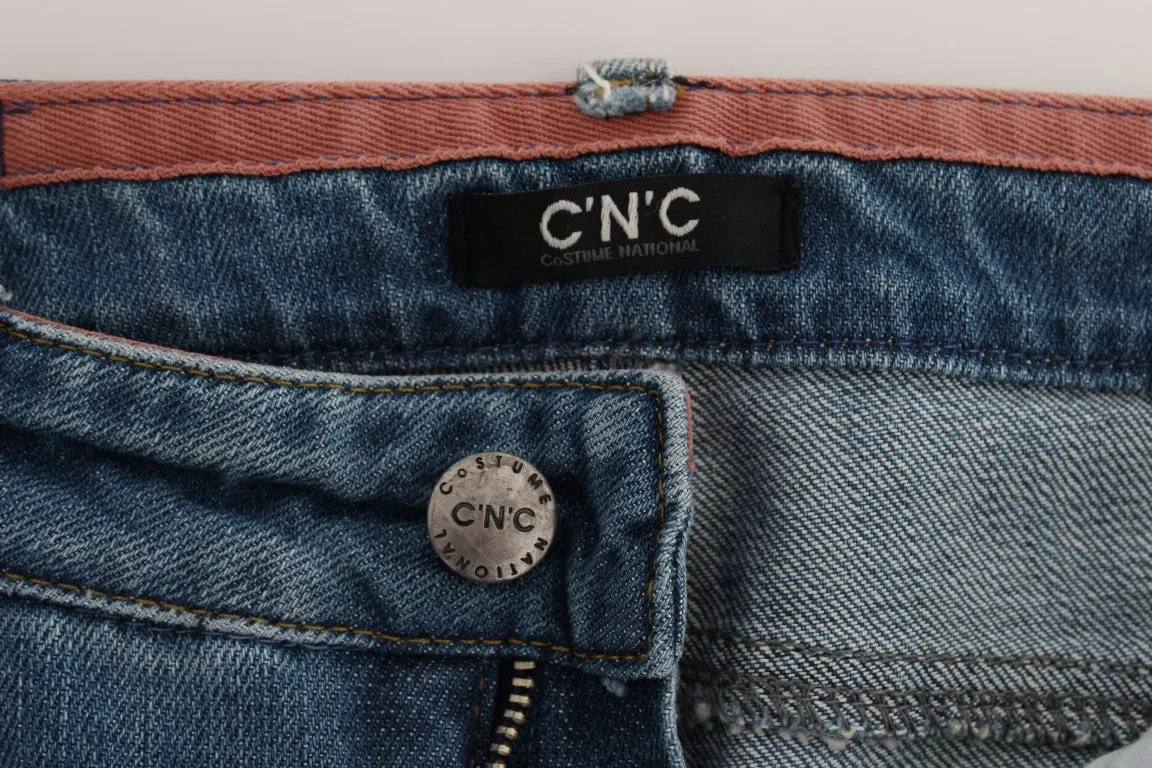 Costume National  Cotton Slim Fit Cropped Women's Jeans