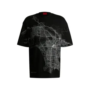 Cotton-jersey T-shirt with glow-in-the-dark artwork
