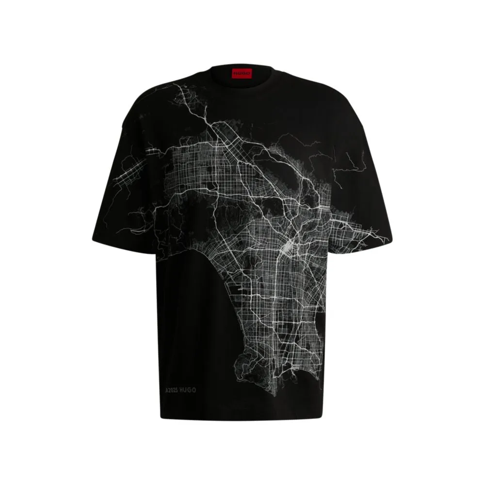 Cotton-jersey T-shirt with glow-in-the-dark artwork