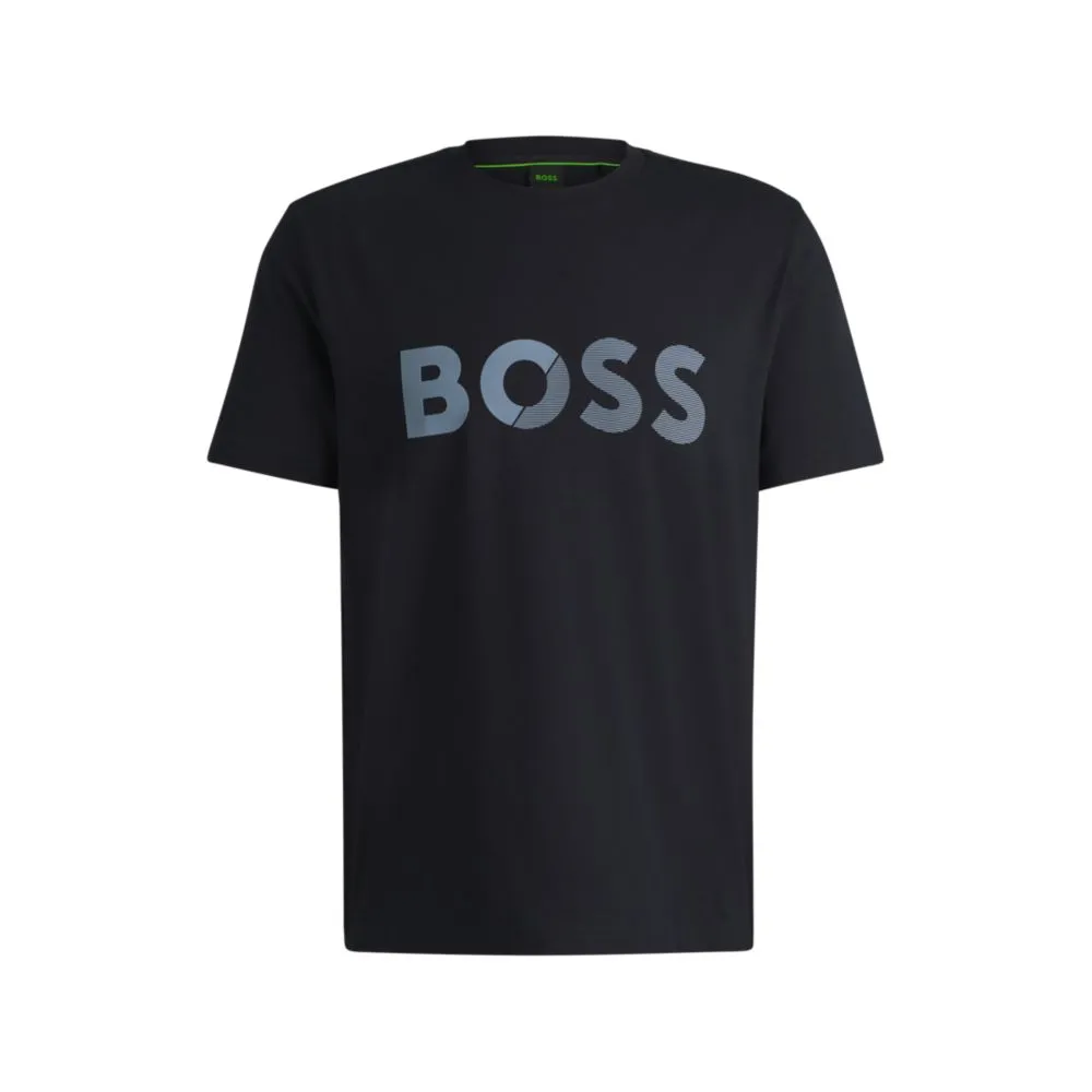 Cotton-jersey T-shirt with large logo