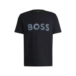 Cotton-jersey T-shirt with large logo